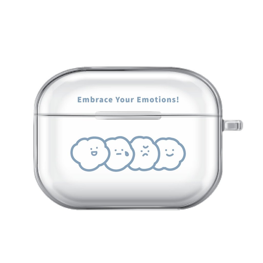 拥抱情绪-AirPods1/2/3/4/Pro/Pro2/Pro3 韩国连体耳机壳 - 耳机收纳 - 塑料 透明