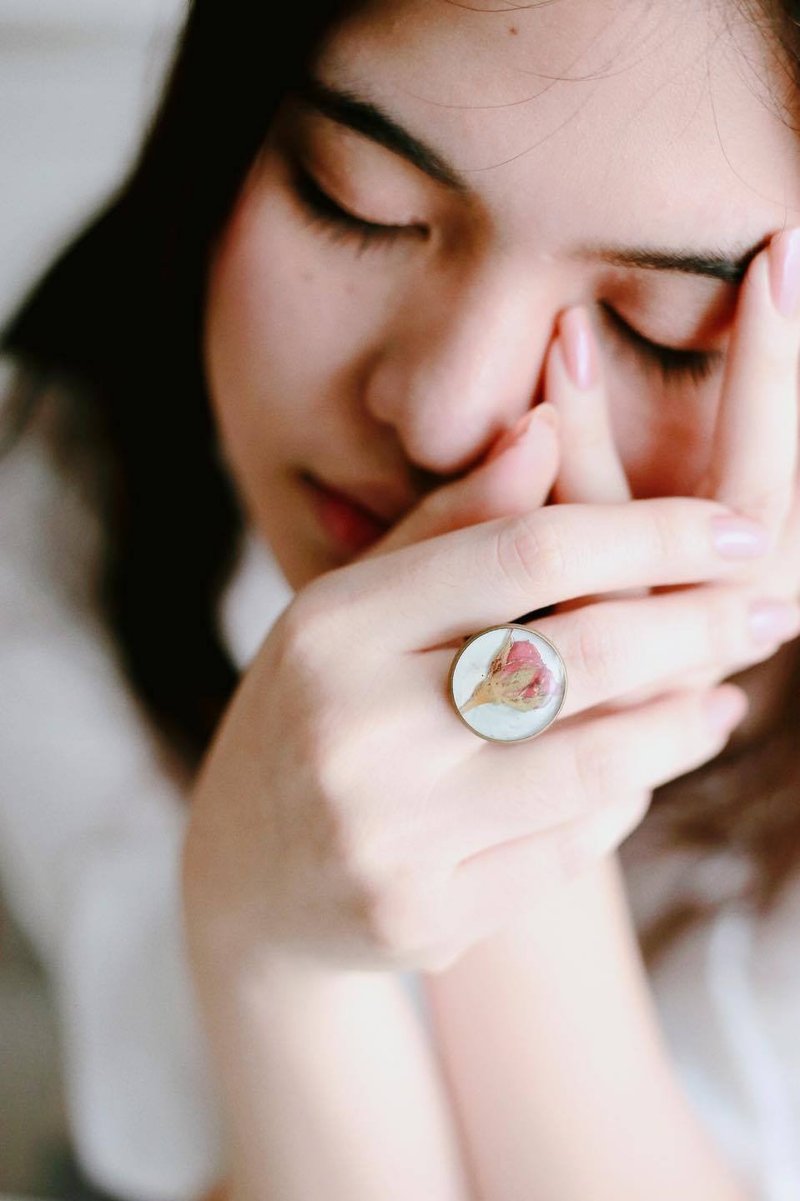 玫瑰 - 戒指 - 戒指 - 植物．花 红色