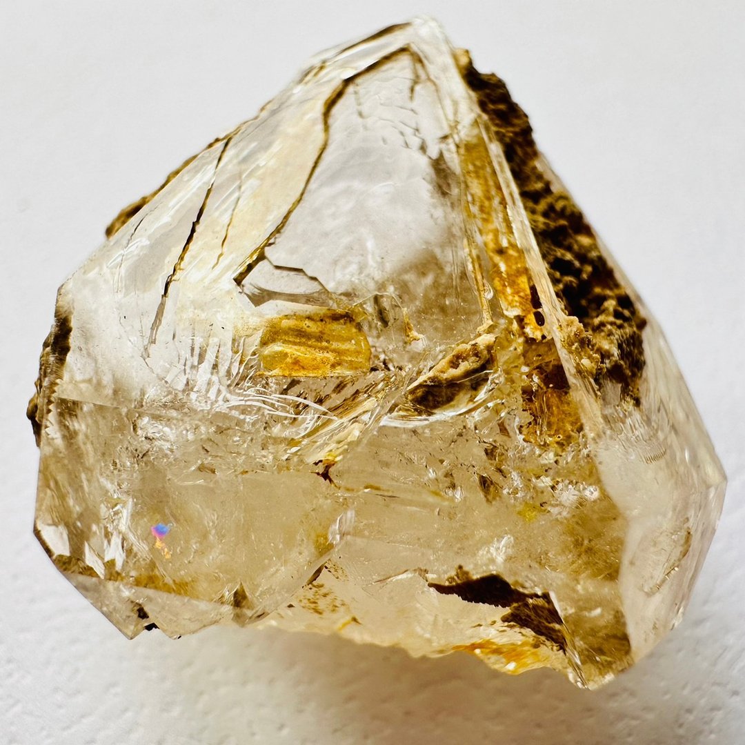 巴基斯坦黄泥骸骨水晶 紫17 多窗彩虹骨干水晶开窗 原石原矿 宝石 - 摆饰 - 其他材质 黄色