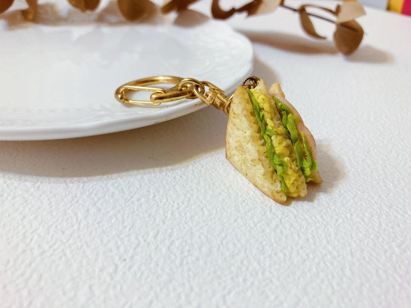 *福利品 / 展示品* 营养好吃三明治 钥匙圈 包包挂饰 日本黏土 - 钥匙链/钥匙包 - 粘土 多色