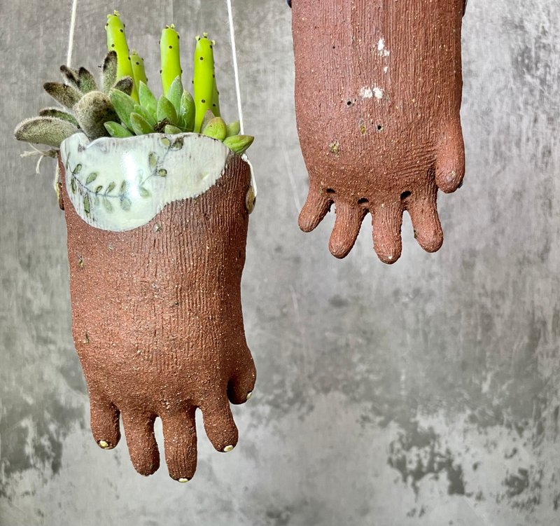 小手多肉植物盆栽 - 植栽/盆栽 - 陶 红色