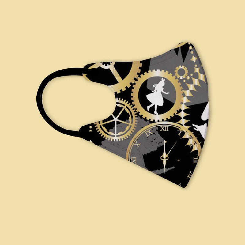 蓝鹰牌 N95立体型医用成人口罩 爱丽丝系列 命运齿轮 10片x1盒 - 口罩 - 其他材质 黑色