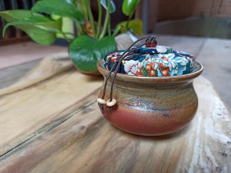 柴烧茶仓茶罐香瓶 - 茶具/茶杯 - 陶 咖啡色