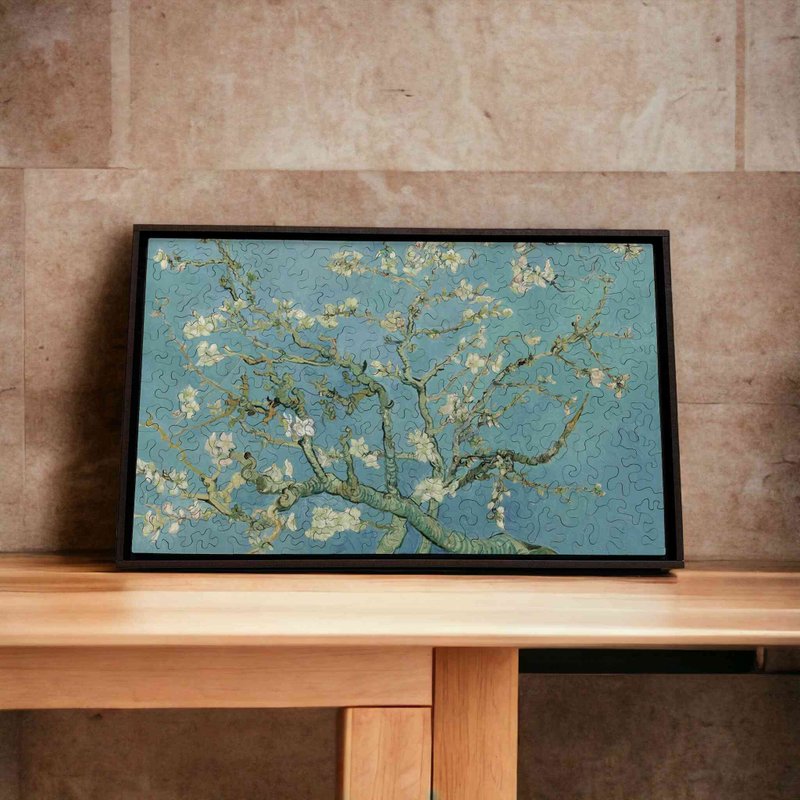 梵谷名画-盛开的杏花【壁虎拼图】 - 摆饰 - 木头 蓝色