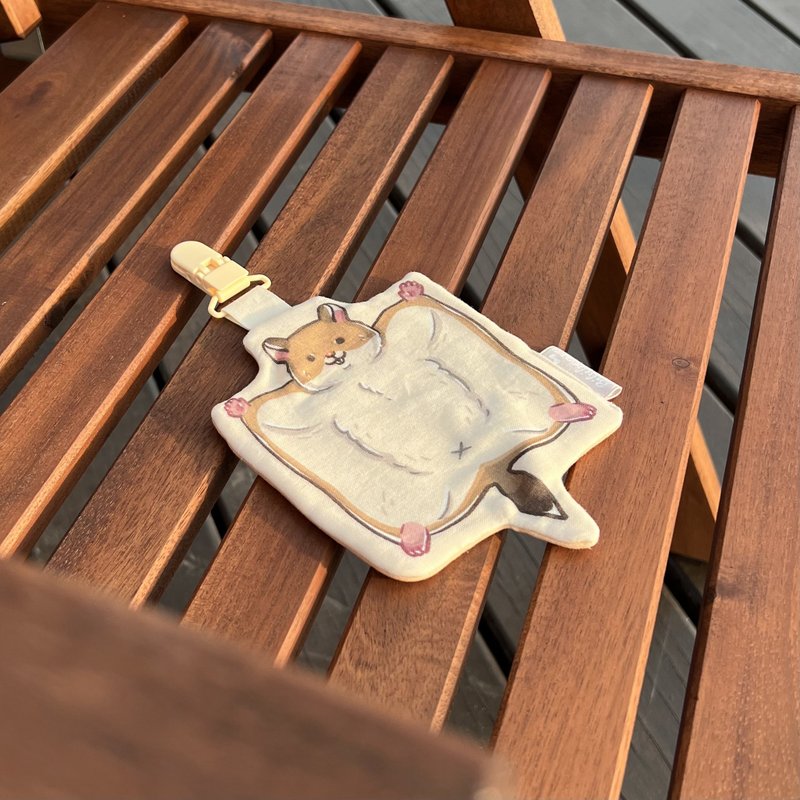 【小熊比比】萌萌飞鼠十层纱手帕夹口水巾 - 围嘴/口水巾 - 棉．麻 咖啡色