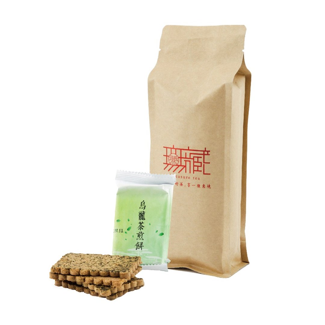 【嘉年华包邮组】茶食光光 - 玉山乌龙茶煎饼 (12 入袋装)(一组 8 包) - 手工饼干 - 新鲜食材 橘色