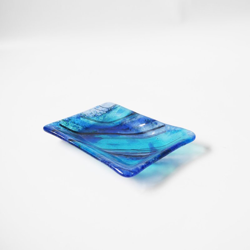 Ocean 宁静蓝琉璃盘系列_A(sold) - 摆饰 - 玻璃 蓝色