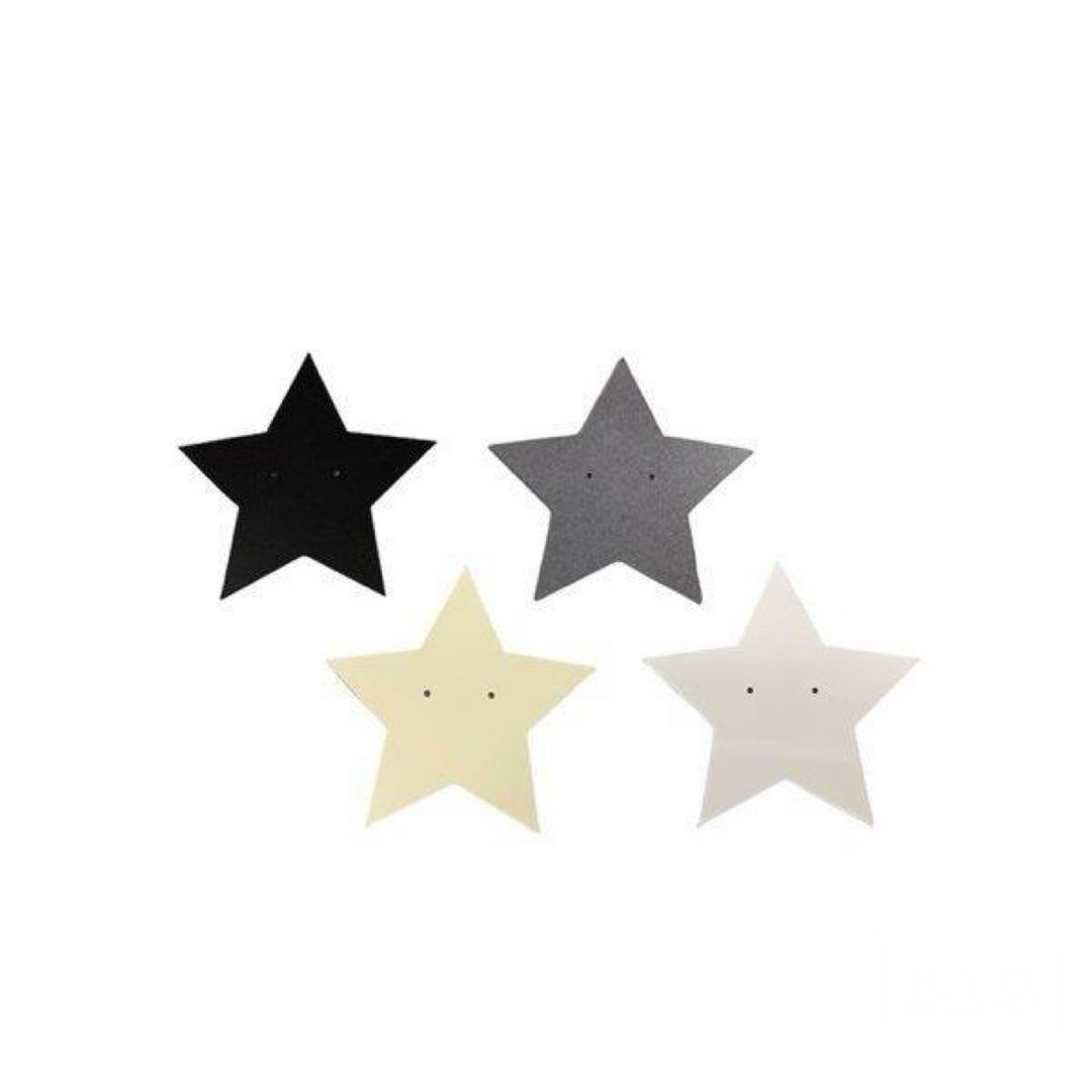 Earrings mount star S LOGO free domestic production 100 sheets 4color - 收纳用品 - 纸 黑色