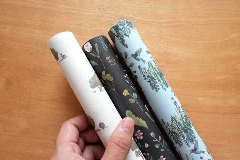 Reusable Wrapping papers (Collection 3) : Set of 3 - 包装材料 - 纸 黑色