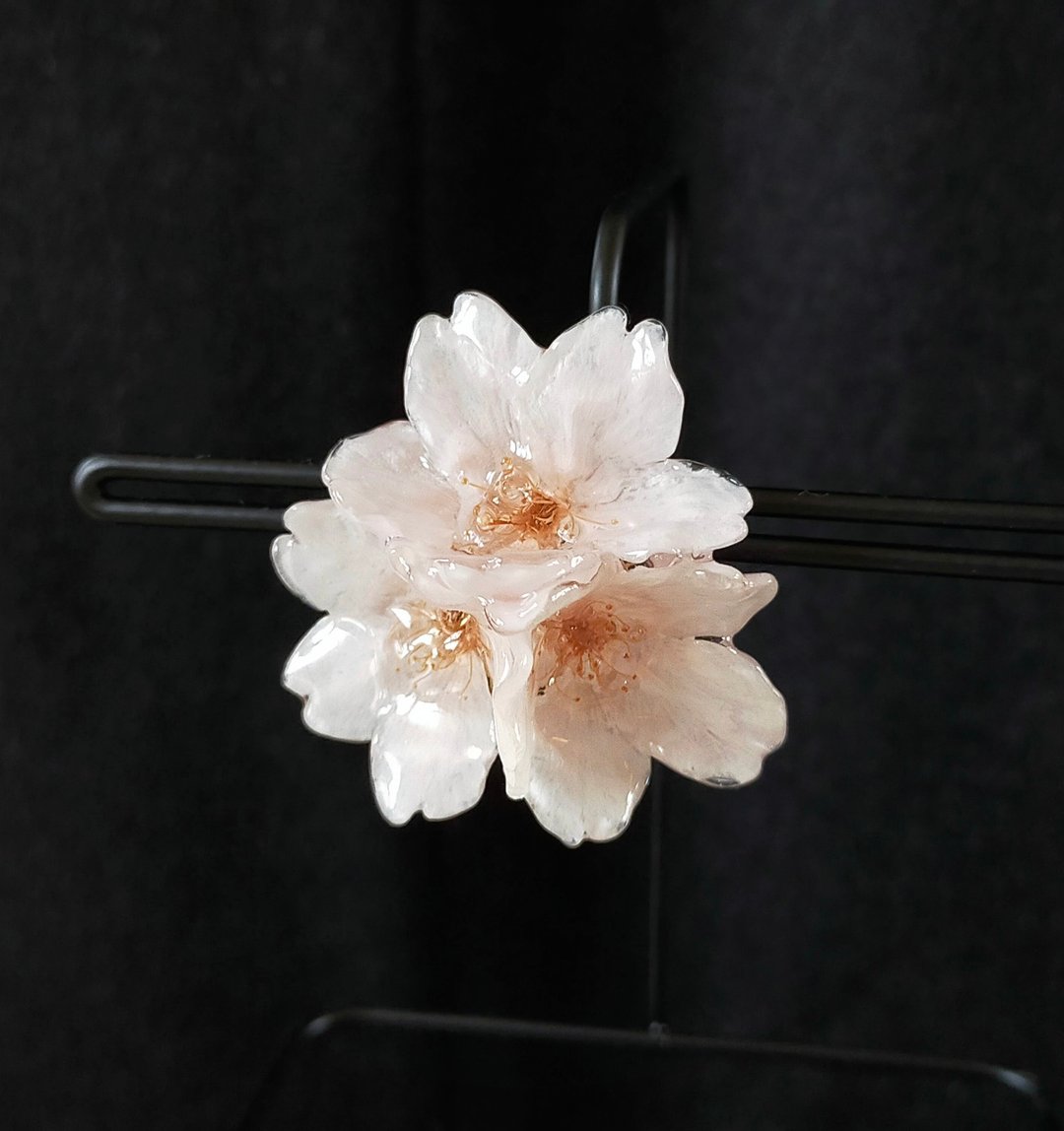 Everpink 日本永生樱花树脂发饰 不凋花 真花 吉野樱 - 发饰 - 树脂 粉红色