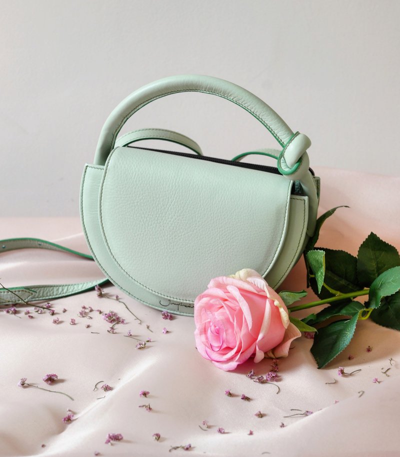 真皮斜背包 / 女手提单肩侧背包 Eve 款 / Melon Green - 侧背包/斜挎包 - 真皮 绿色