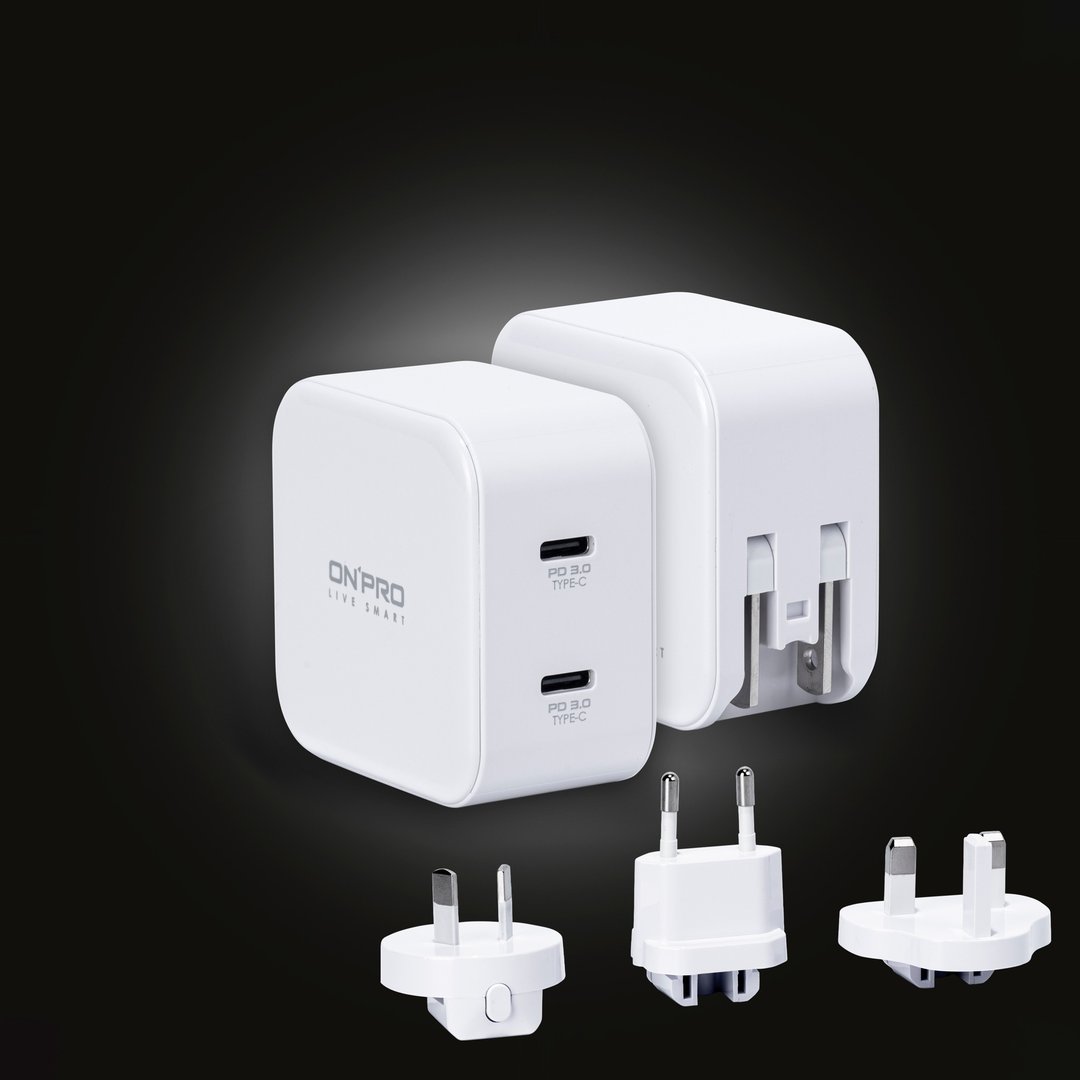 出国必备【ONPRO】30W 双孔Type-C 万国 急速USB充电器 - 充电宝/传输线 - 其他材质 