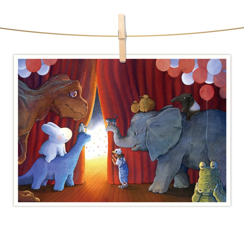 afu水彩插画明信片 - 揭开序梦 - 卡片/明信片 - 纸 