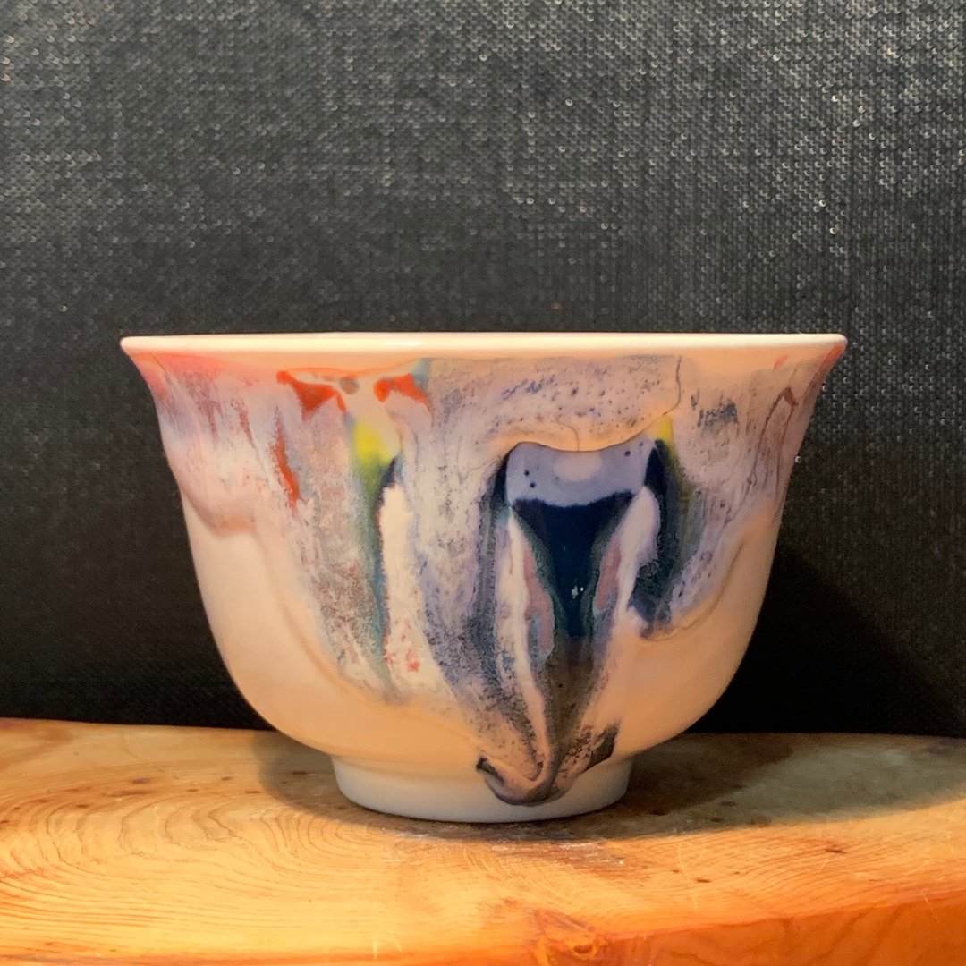 山水瀑布 品茗吉祥杯 / 邱毓宁 / SG16 - 茶具/茶杯 - 瓷 灰色