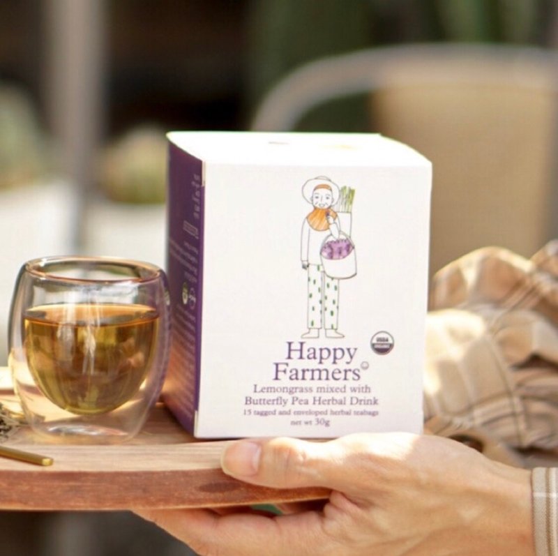 Lemongrass & An-Chan (Butterfly Pea)  Organic 100% - 茶 - 植物．花 紫色