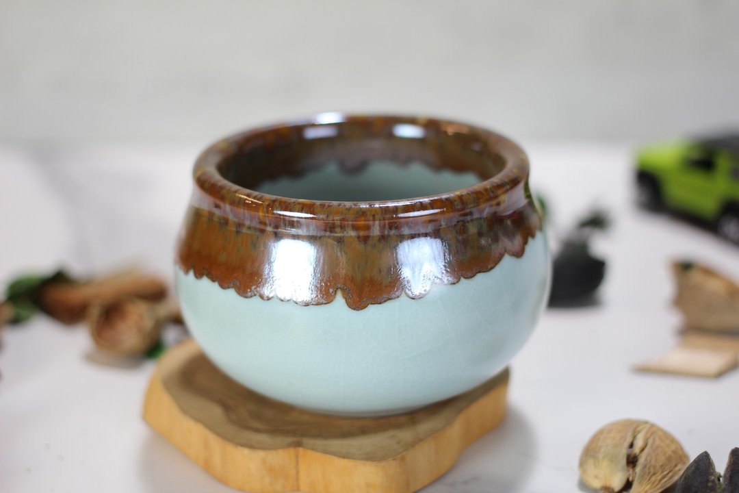 【沐春生活】200ml 汝窑 手拉坯茶杯 主人杯 叶敏祥手作 - 茶具/茶杯 - 瓷 
