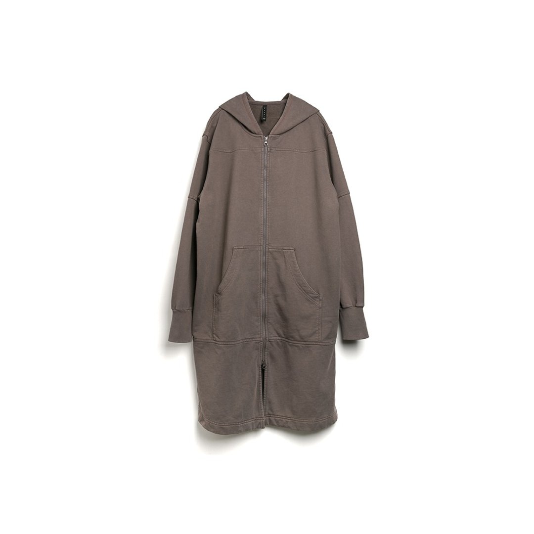 Embroidered Long Parka - 男装外套 - 棉 卡其色