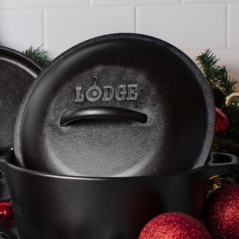 美国LODGE美国制圆形铸铁煎锅22cm专用锅盖(适用L5SK3煎锅)L5IC3 - 厨房用具 - 其他金属 黑色