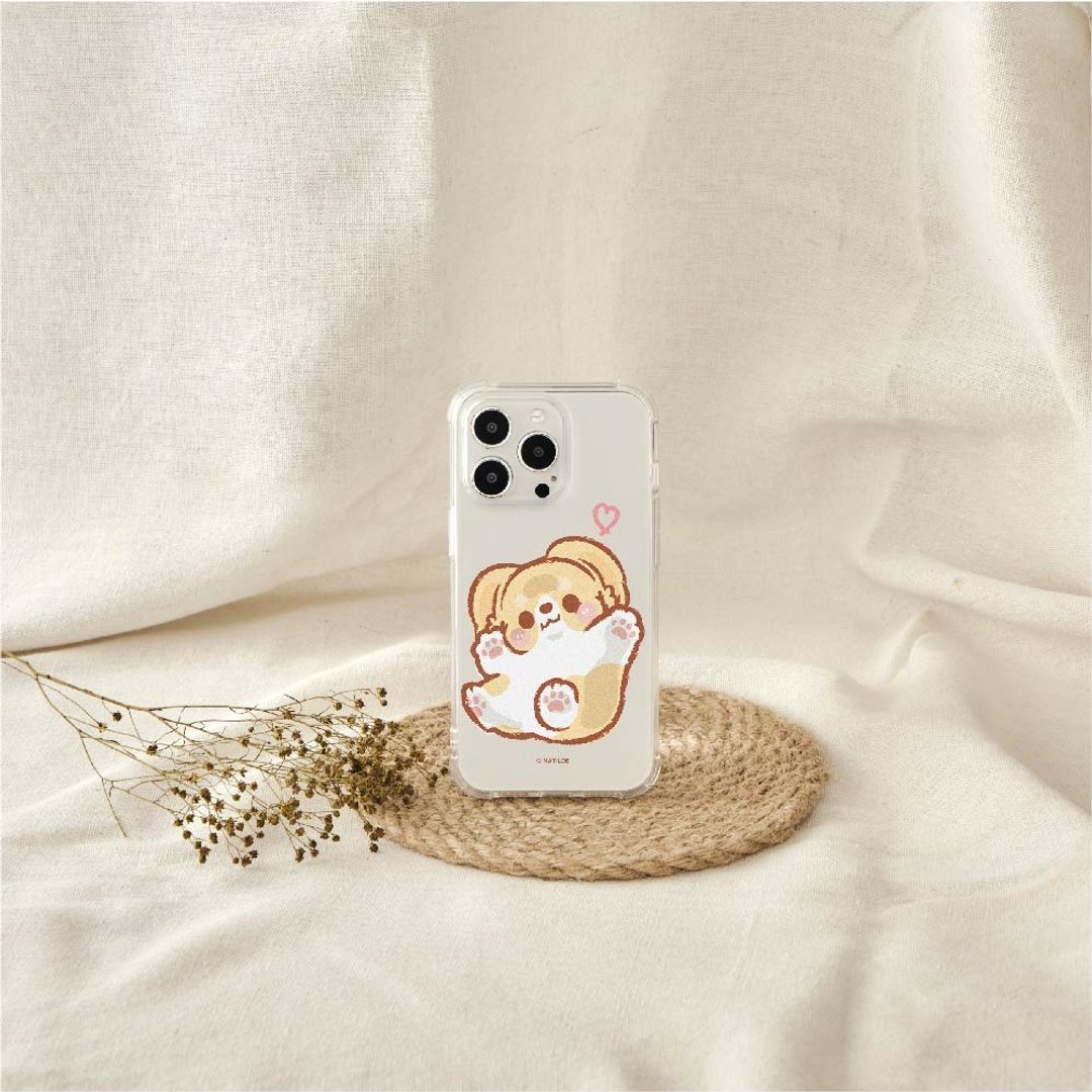 柯基犬卡卡贴脸全气囊防摔iPhone手机壳 - 手机壳/手机套 - 塑料 透明