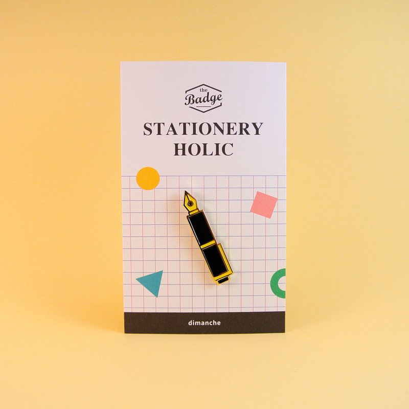 迪梦奇 - 文具控徽章 [钢笔/黑] - 徽章/别针 - 其他金属 多色