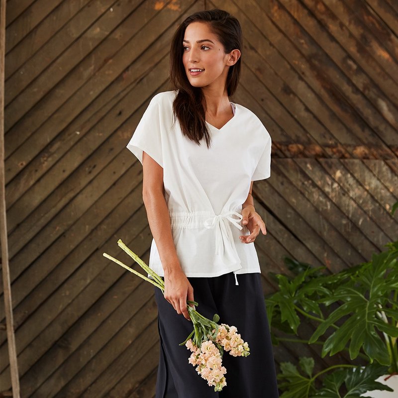 【MACACA】悦扬生活衬衫 - BPE2382 白 - 女装瑜珈服 - 棉．麻 白色