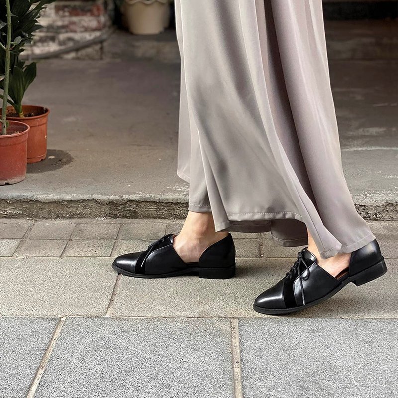 双城故事  两截式尖头低跟牛津鞋 - 女款牛津鞋/乐福鞋 - 真皮 多色