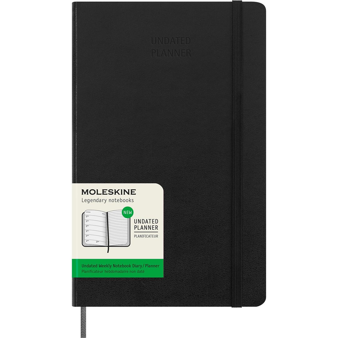 _勿上架_MOLESKINE 无时效周记手帐硬壳 L 型 黑 烫金服务 - 笔记本/手帐 - 纸 黑色