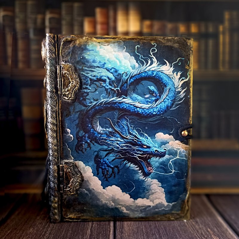 魔法鸟宝盒-书本、扑克牌盒、塔罗牌盒、孔雀羽毛、珠宝盒 - 收纳用品 - 木头 蓝色