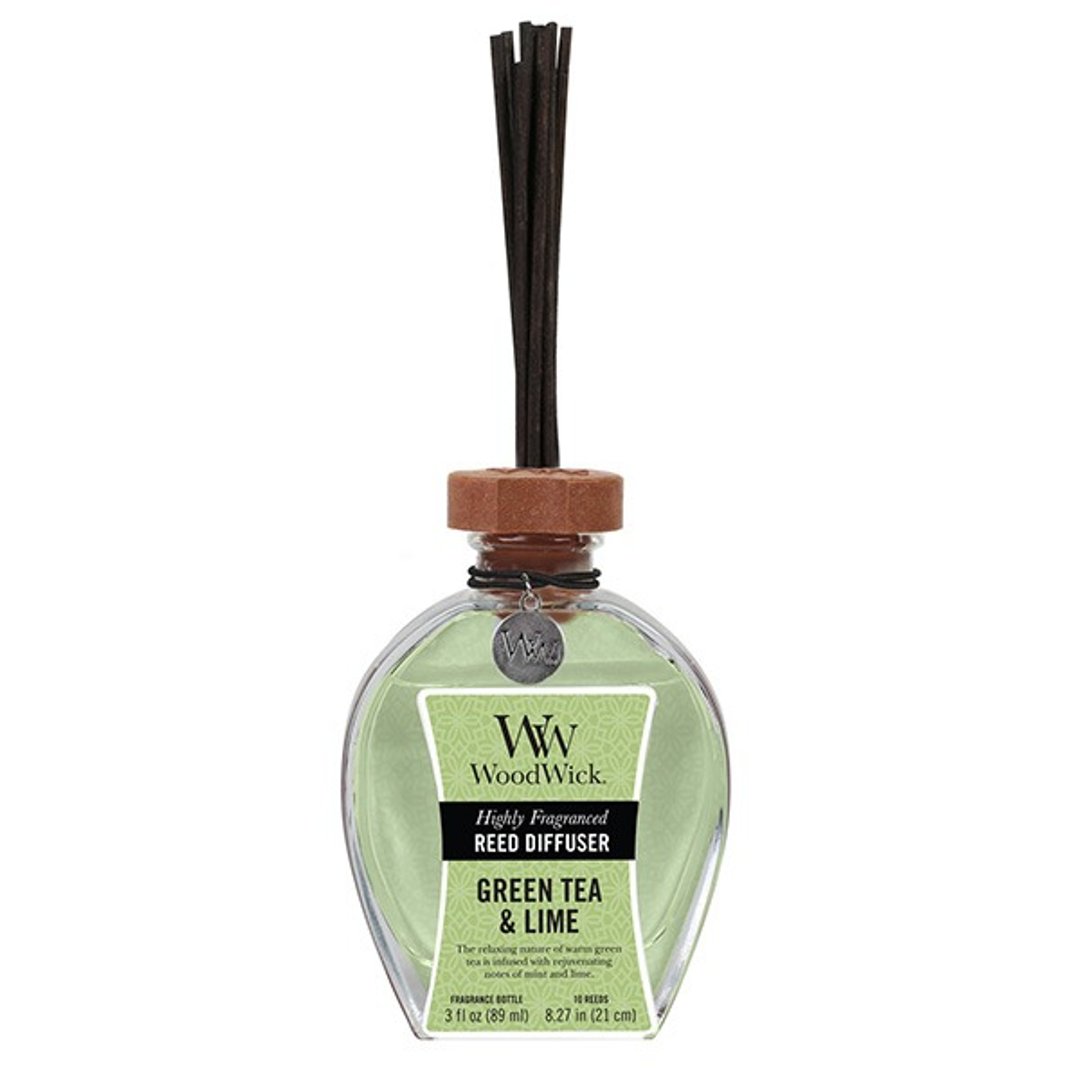 【VIVAWANG】3oz.芦苇扩香 (绿茶莱姆)。天然植萃精油，安抚香氛，芳香除臭，室内薰香，美国进口WoodWick。 - 香薰/精油/线香 - 其他材质 