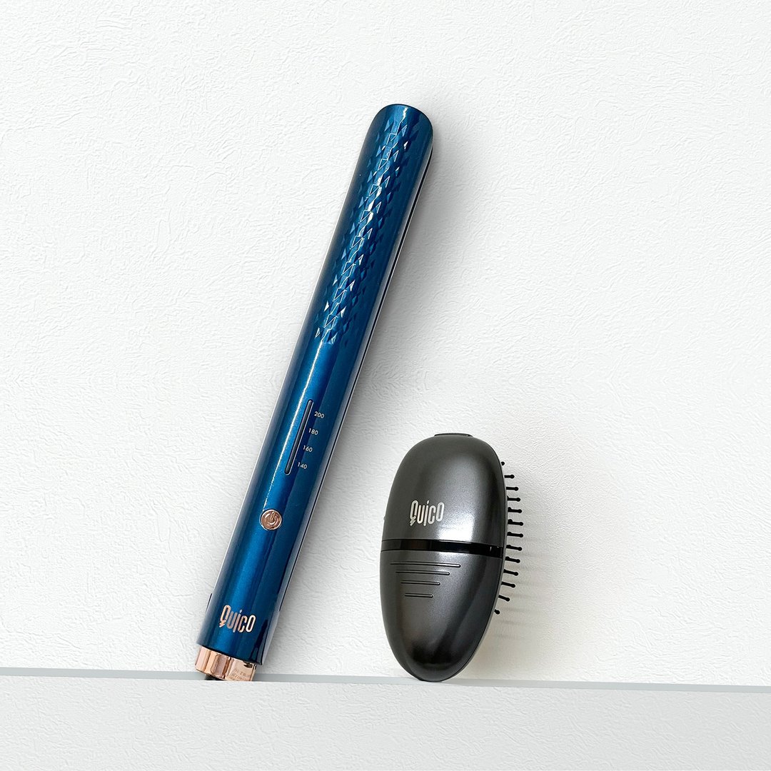 Quico - 轻巧造型器 (宝石蓝) + 负离子梳 (钢琴黑) 优惠套装 - 其他小家电 - 塑料 
