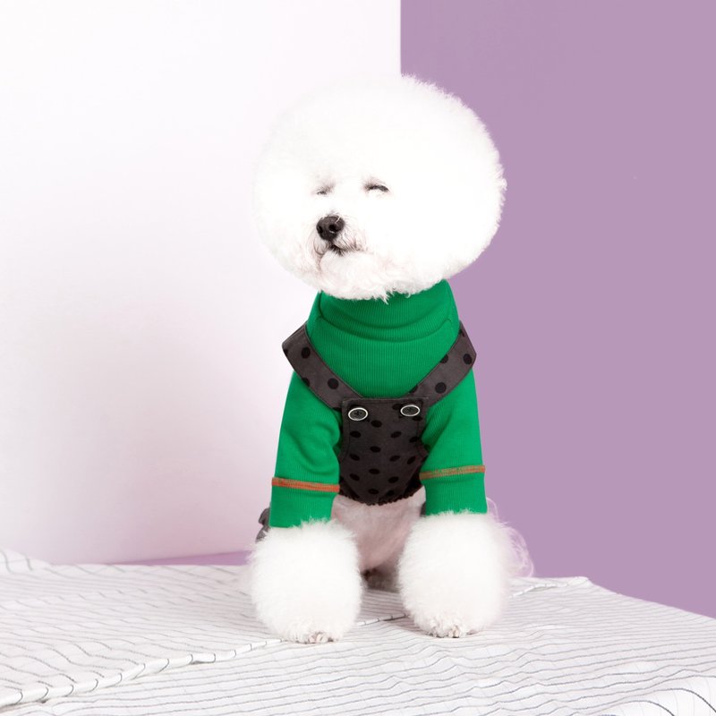 #bff 波点吊带裤 - 衣/帽 - 棉．麻 灰色