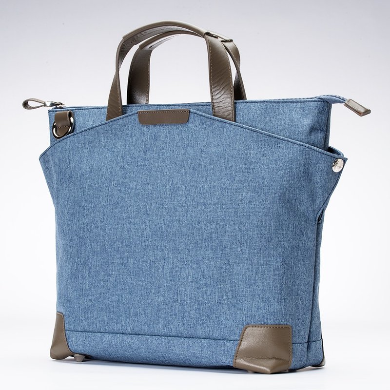 福利品-Walker系列 轻商旅职人公文包 灰蓝 - 公文包/医生包 - 其他材质 蓝色