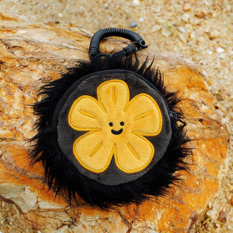 好大的胆 雨过山原创海胆毛绒耳机包挂件迷你收纳零钱包玩偶挂饰 - 钥匙链/钥匙包 - 其他材质 