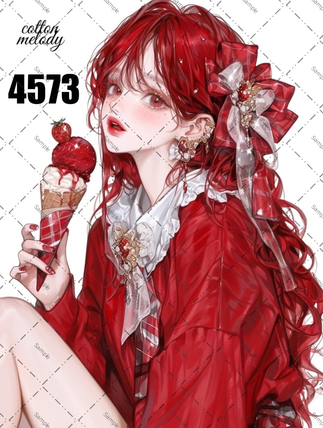 original sticker no.4573 人物贴纸 原创贴纸 原创人物贴纸 装饰贴纸 cotton melody - 贴纸 - 纸 