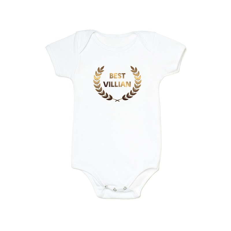 Baby Rompers - BEST VILLAIN  - 其他 - 棉．麻 白色