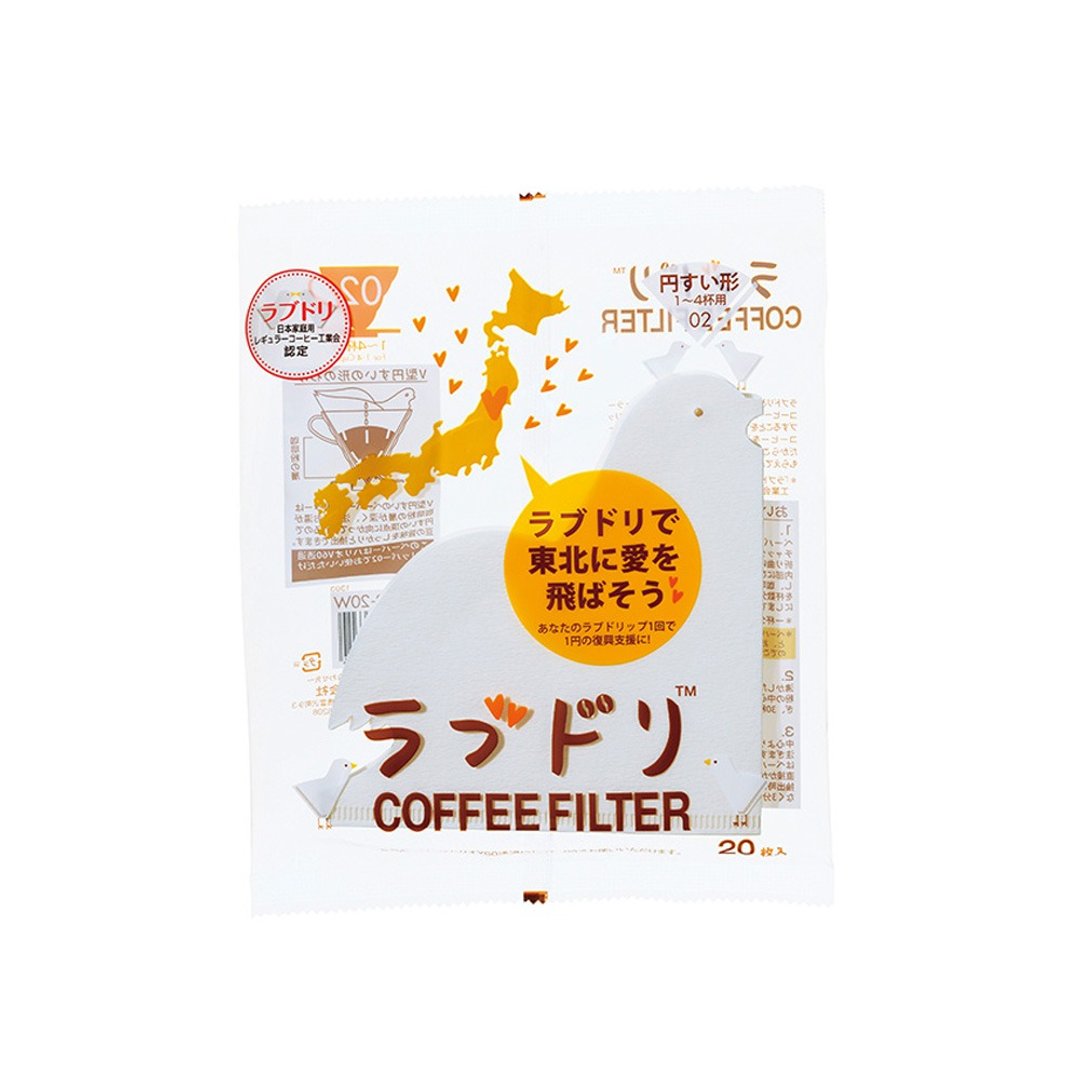 HARIO 爱情白鸽滤纸20张/VCFL-02-20W - 咖啡壶/周边 - 玻璃 白色