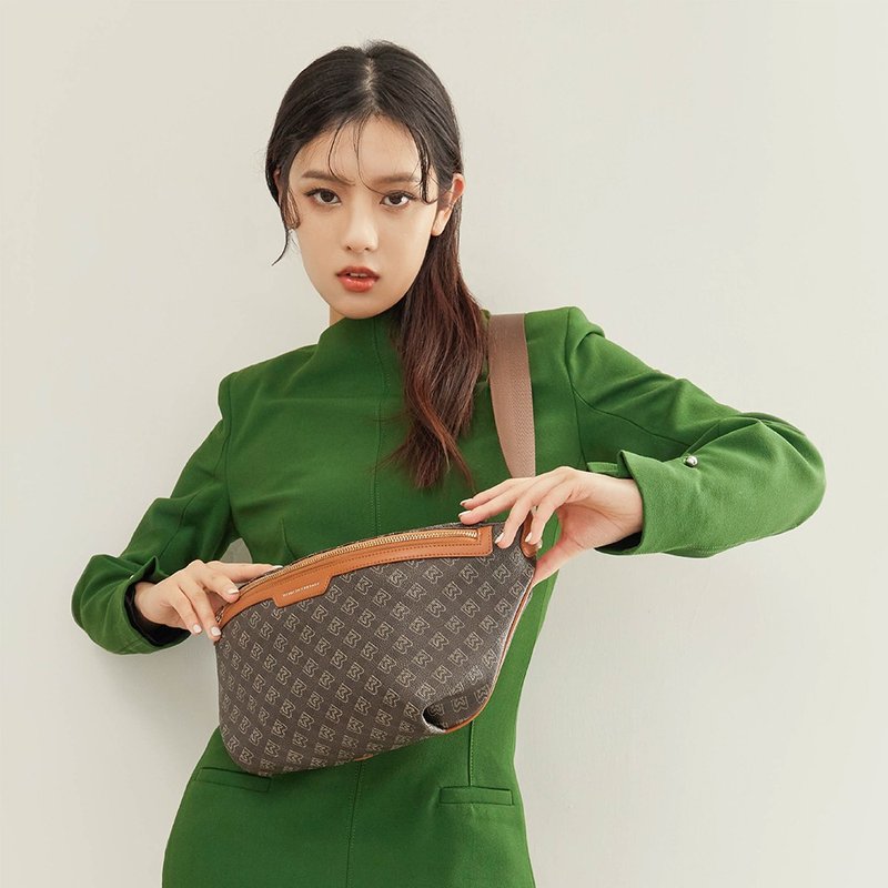 经典老花胸包 - 侧背包/斜挎包 - 人造皮革 