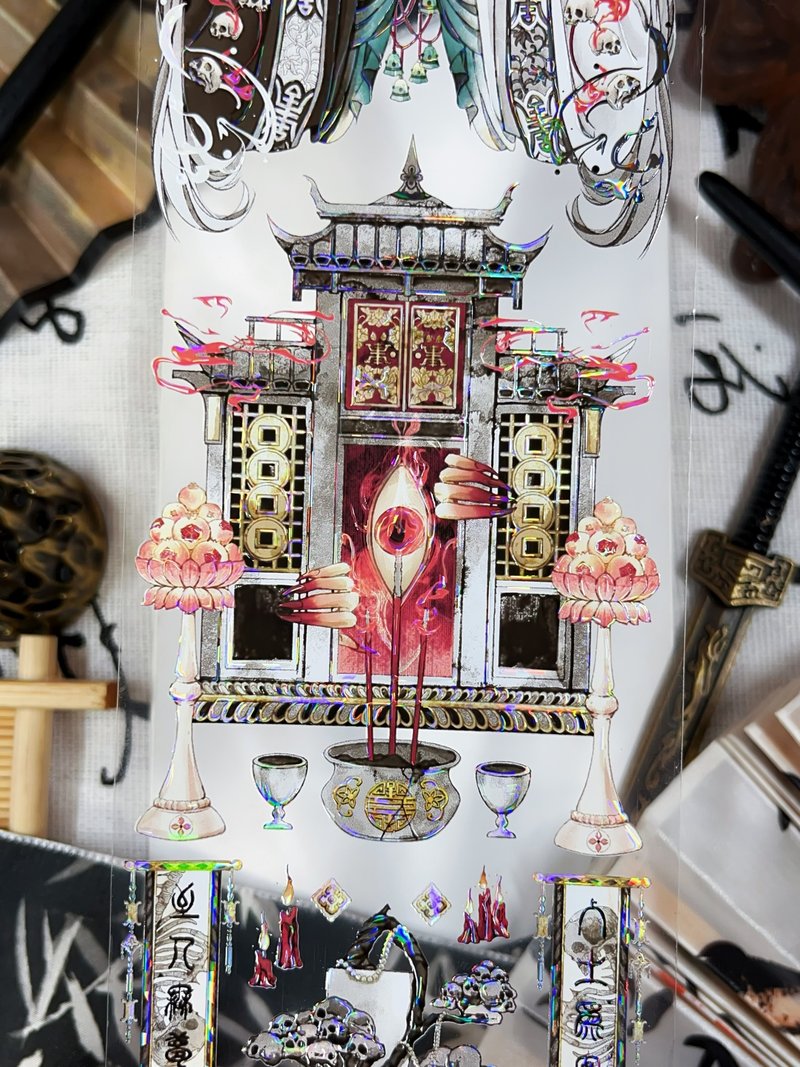 无常录 PET 紙膠帶 贝壳光 10米卷 - 纸胶带 - 其他材质 