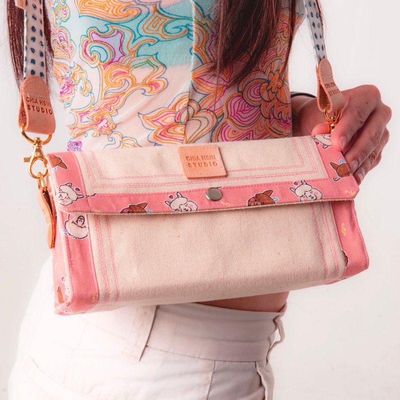 斜背包/手提包/花之恋/斜背包/手提包/约会包 - 侧背包/斜挎包 - 棉．麻 