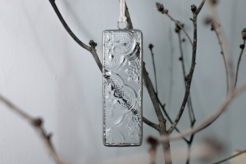 风景 | 海棠花玻璃书绳挂饰 - 书签 - 玻璃 透明