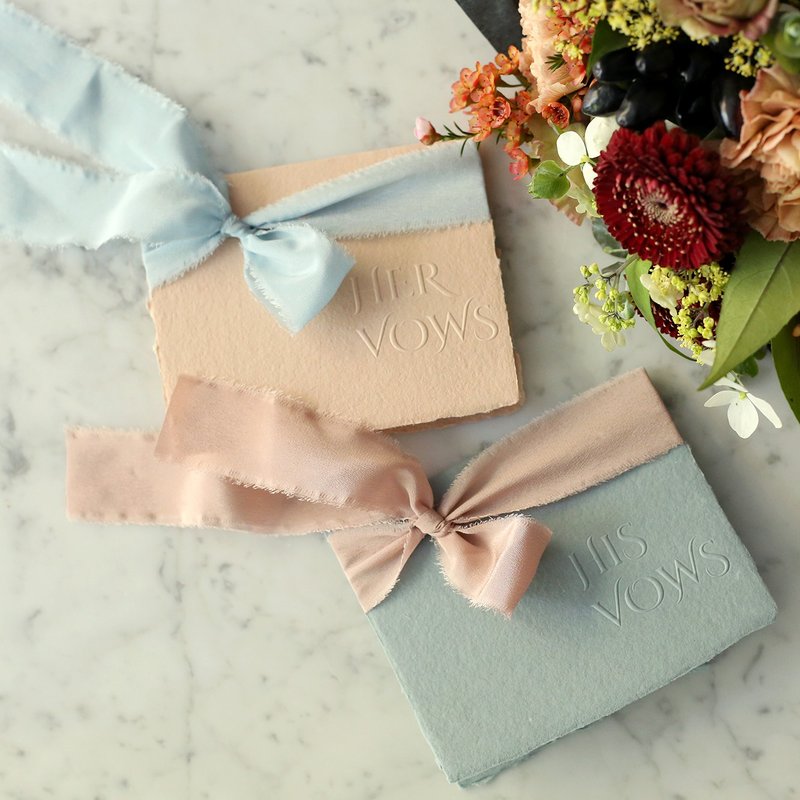 His & Her 誓言本 / 纯棉手工纸套组【快速出货】 - 其他 - 纸 白色