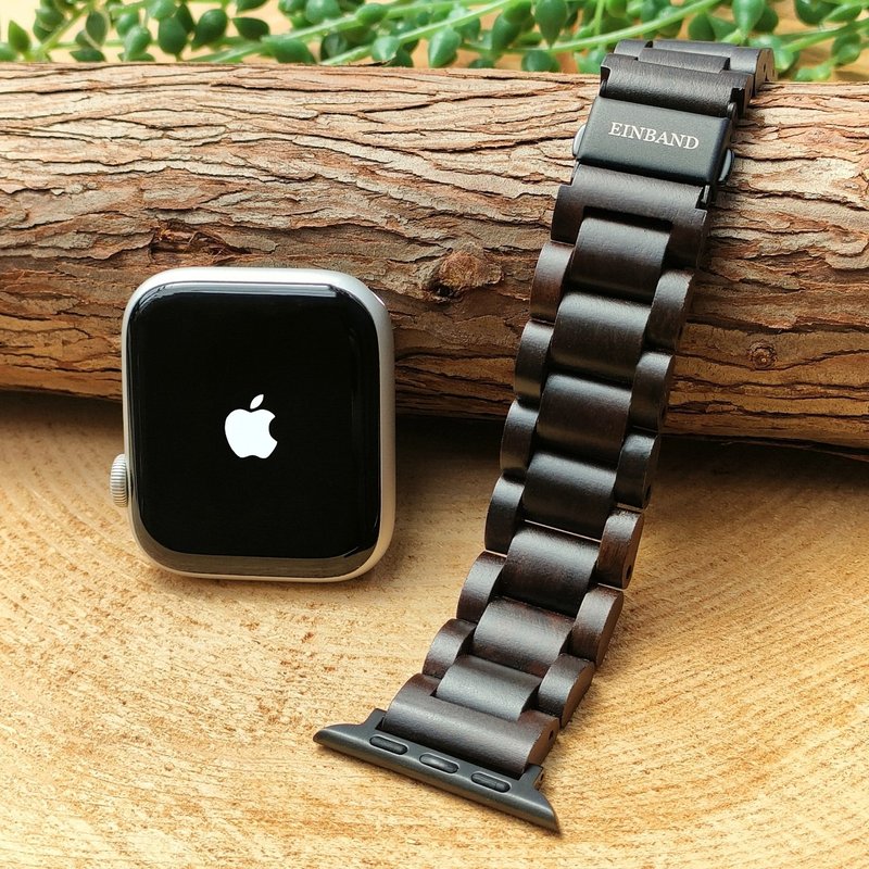 【木制表带】EINBAND AppleWatch 专用天然木质表带 木质表带 20mm【檀香木】 - 女表 - 木头 咖啡色