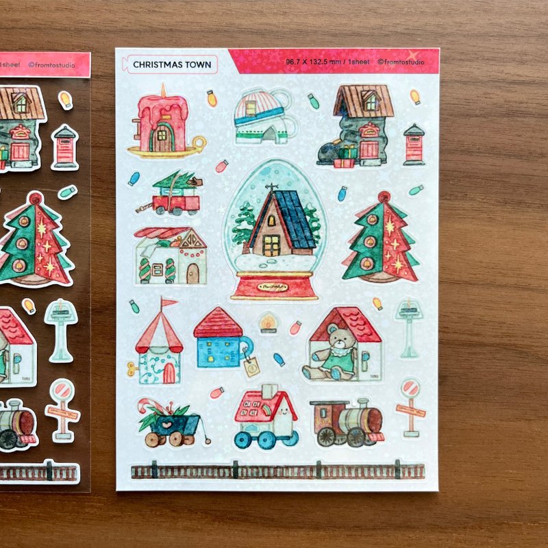 圣诞小镇印章贴纸 - 贴纸 - 其他材质 
