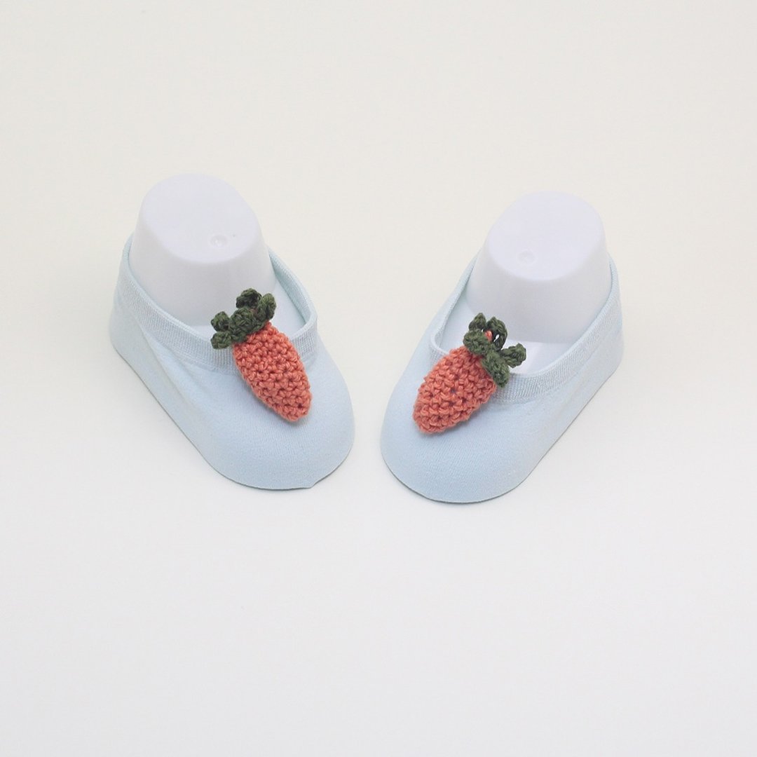 Baby Gift Newborn Baby Girl and boy cool Socks with carrot - 婴儿袜子 - 棉 蓝色