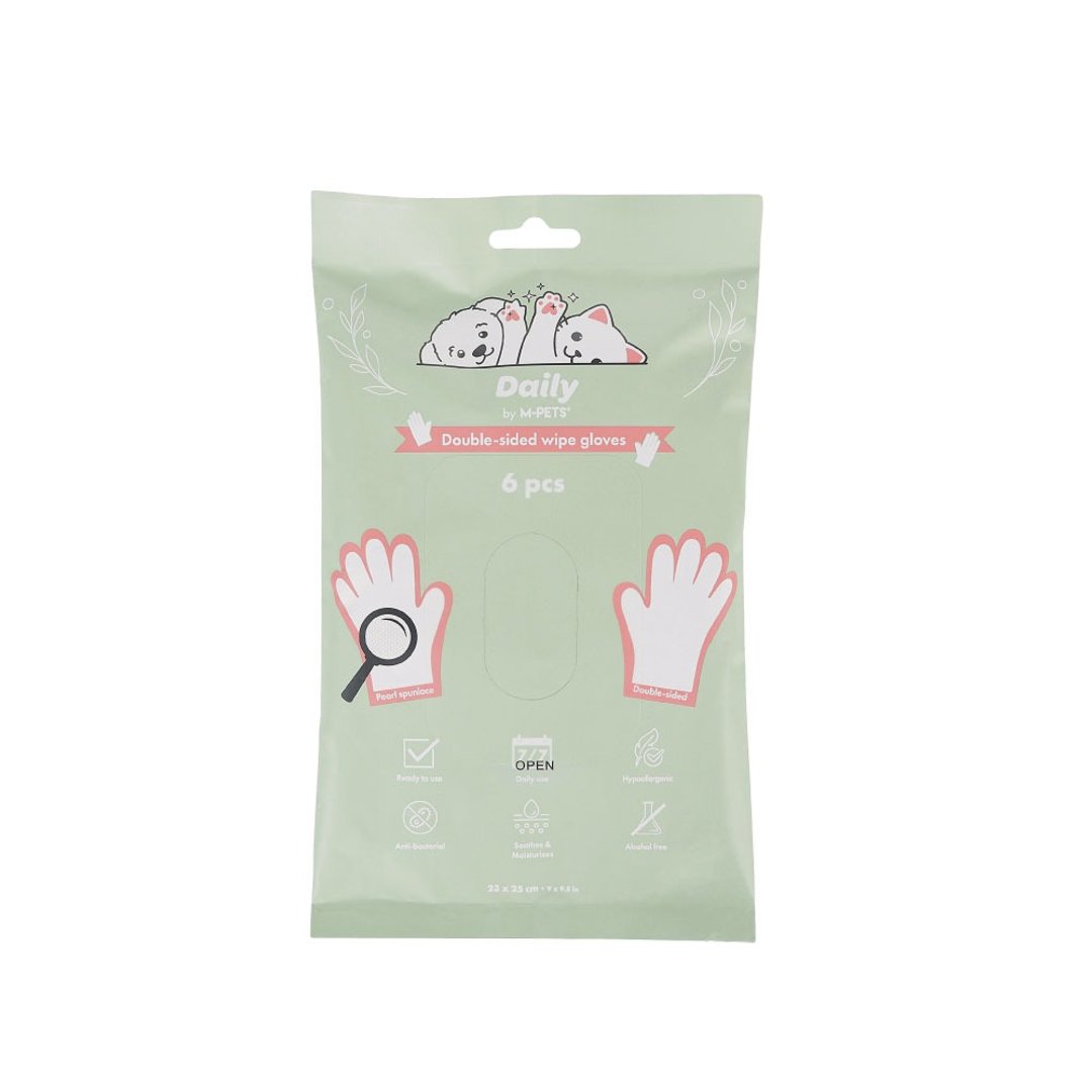 【MPETS】快速清洁爱宠!宠物日常双面清洁手套6入 - 其他 - 其他材质 多色