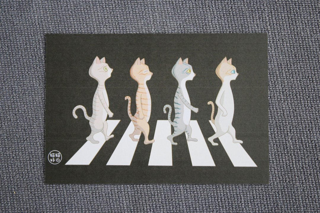 酷卡 斑马线猫猫 - 卡片/明信片 - 纸 