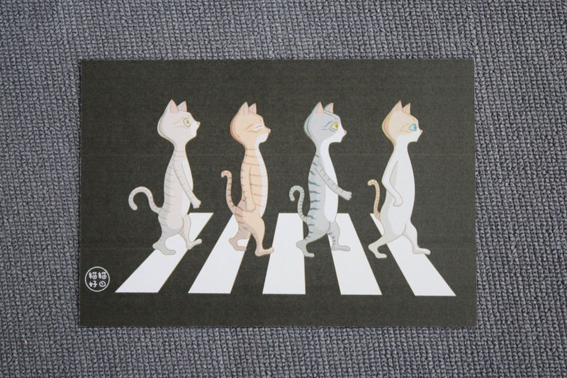 酷卡 斑马线猫猫 - 卡片/明信片 - 纸 