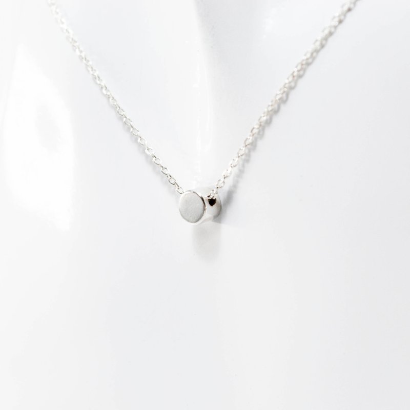 小圆块项链 - 项链 - 纯银 银色