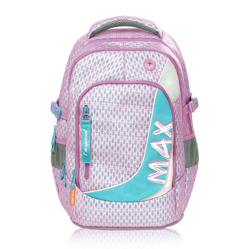 Tiger Family MAX系列超轻量护脊书包-樱花嫩粉 - 后背包/双肩包 - 防水材质 紫色