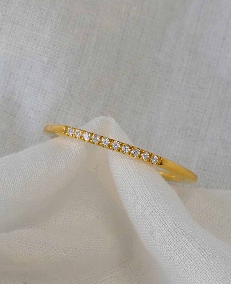 SV Moissanite Mele ring 莫桑石美乐戒指 - 戒指 - 其他金属 金色